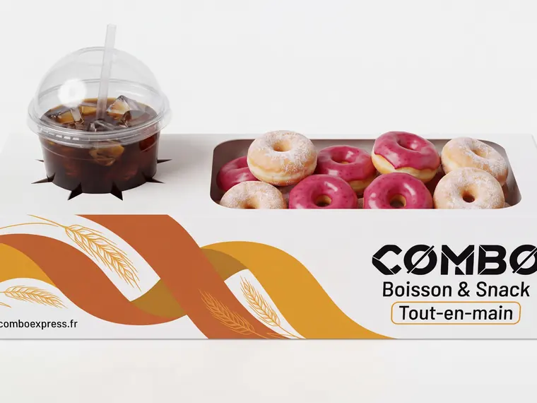 Café glacé et donuts